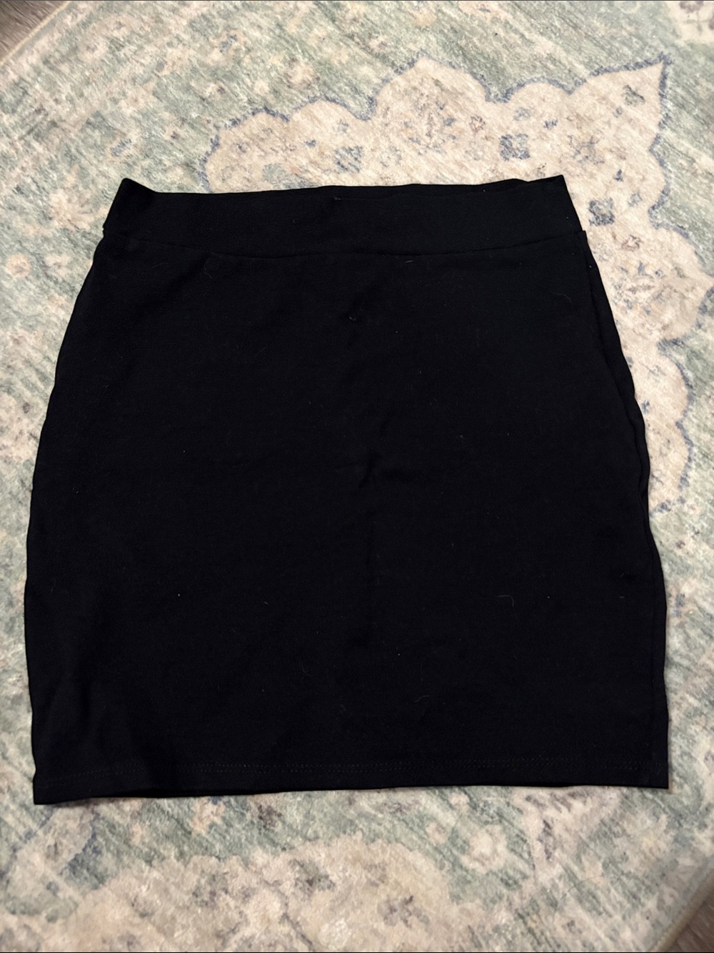 Necessary Clothing Black Ribbed Mini Skirt